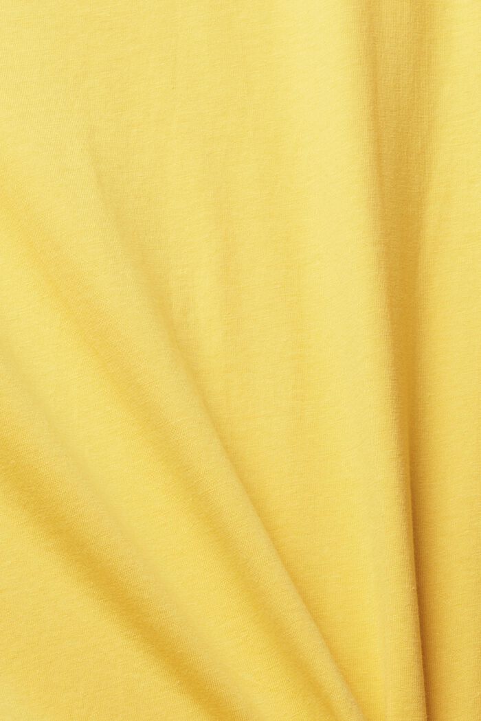 Unifarbenes T-Shirt, YELLOW, detail image number 1