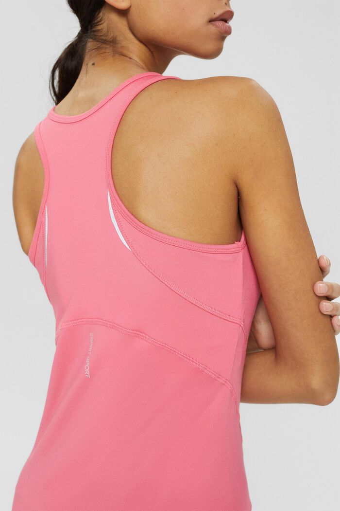 Recycelt: Tanktop mit Cups und E-Dry, PINK FUCHSIA, detail image number 5