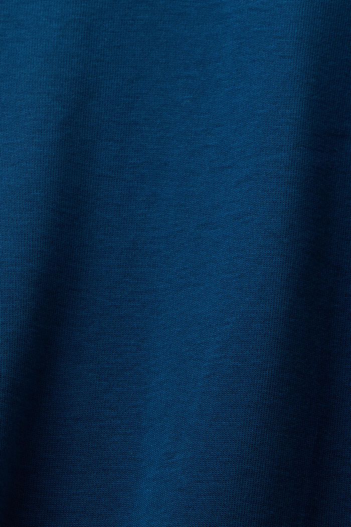 Longsleeve aus Bio-Baumwolle mit Logo, PETROL BLUE, detail image number 6