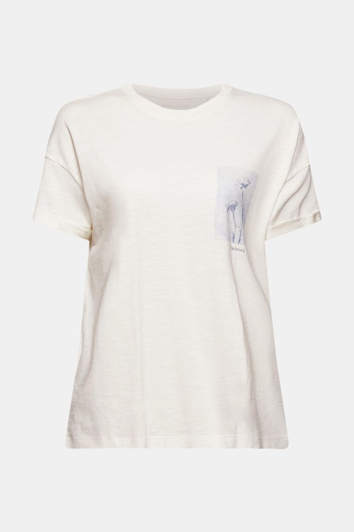 T-Shirt aus Organic Cotton und TENCEL™/Modal, NEW OFF WHITE, overview