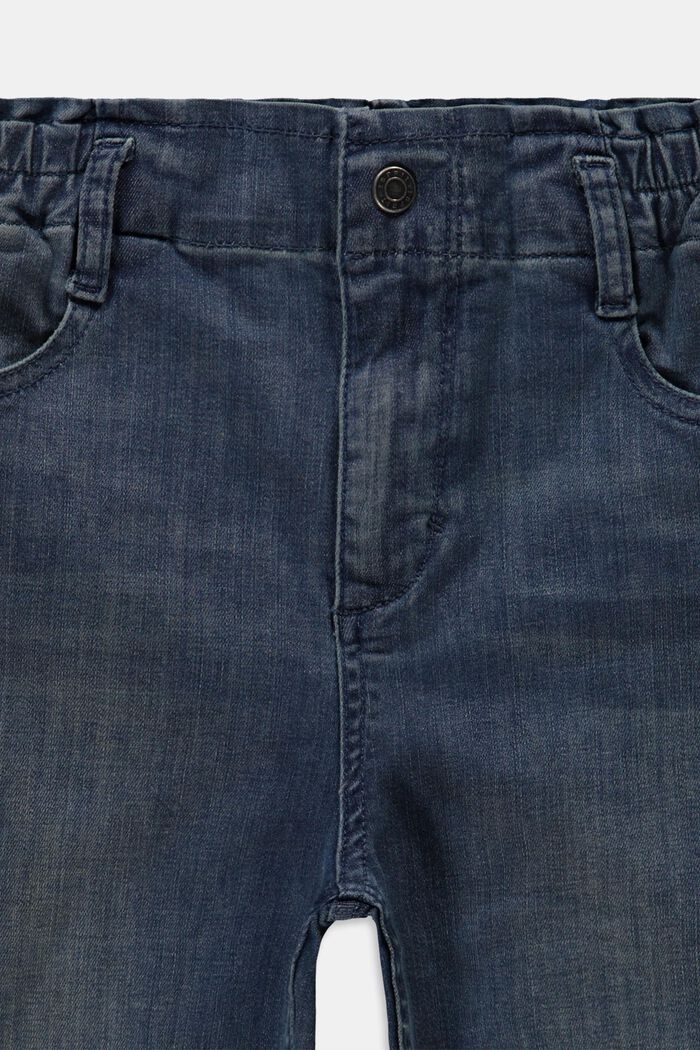 Paperbag-Jeans aus Baumwolle, BLUE LIGHT WASHED, detail image number 2