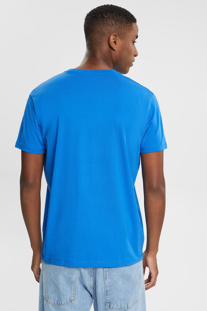 T-Shirt mit Print auf Brusthöhe, BLUE, detail image number 3