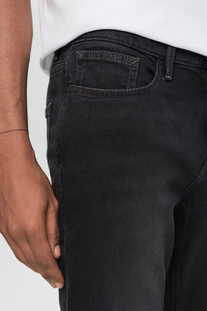 Schmal geschnittene Jeans, BLACK DARK WASHED, detail image number 2