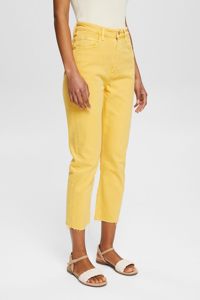 Farbige Baumwoll-Jeans, SUNFLOWER YELLOW, detail image number 0