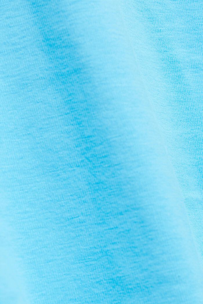 Baumwoll-T-Shirt, TURQUOISE, detail image number 4