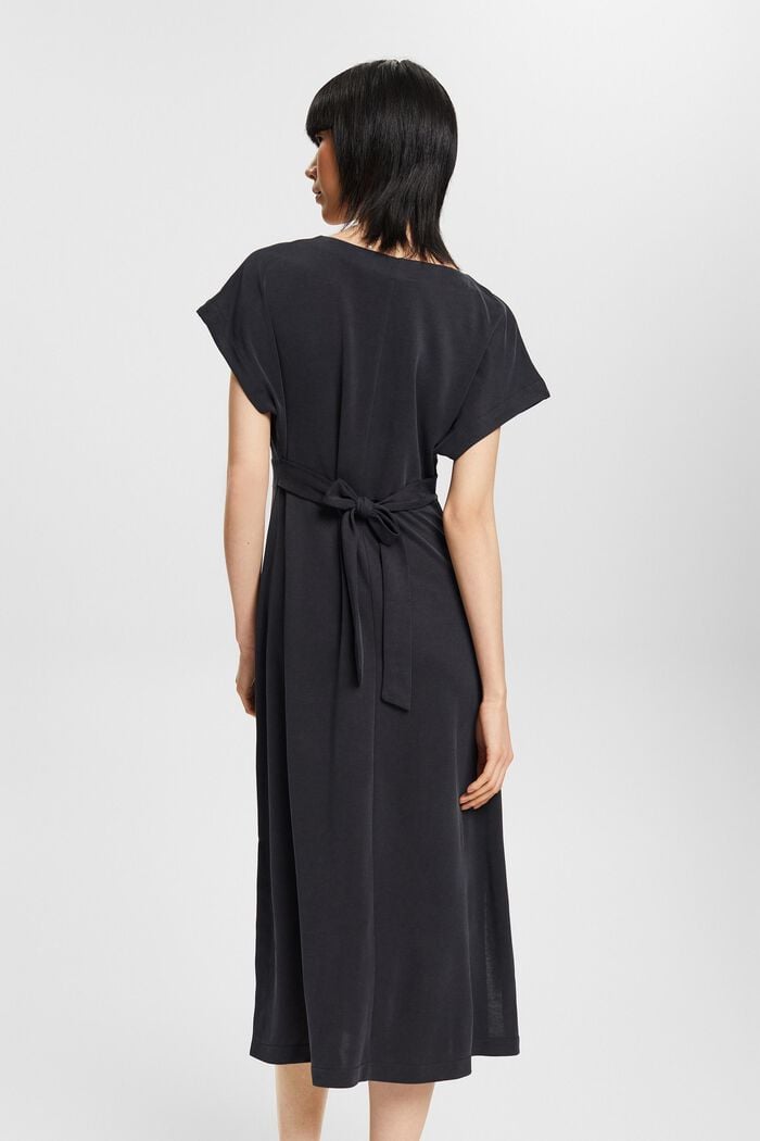 Mit TENCEL™: Kleid aus Jersey, BLACK, detail image number 2