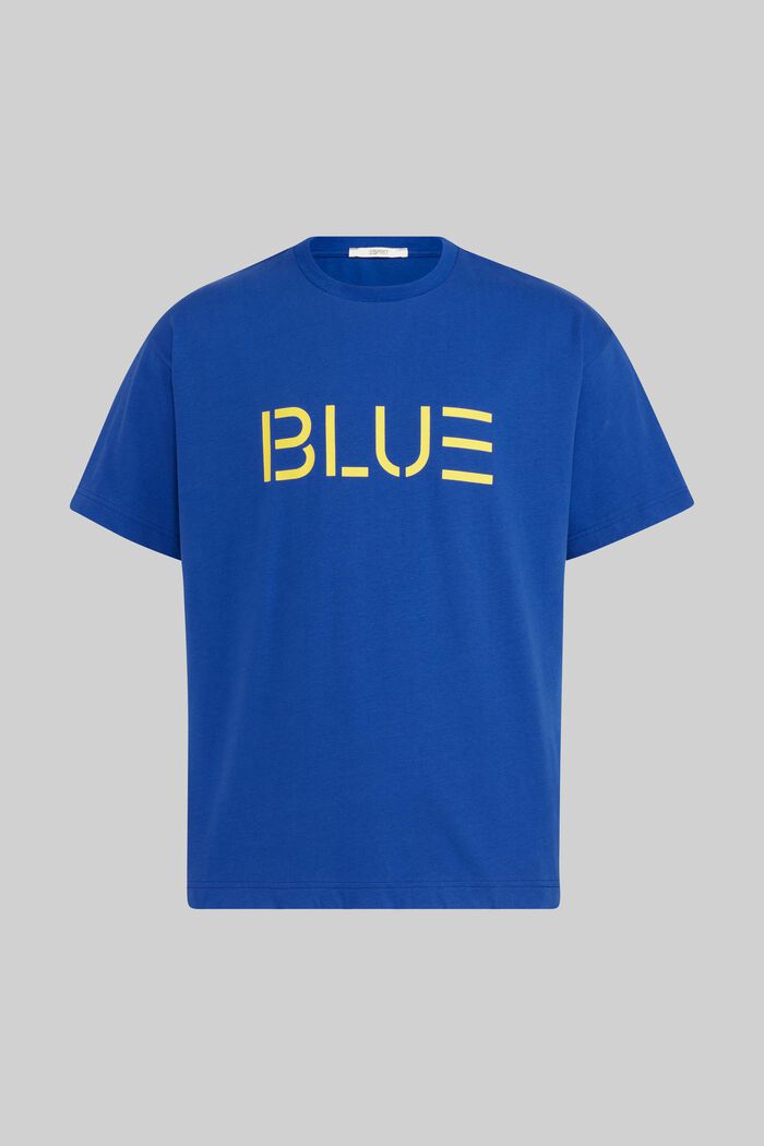 Unisex T-Shirt mit Print, BLUE, overview