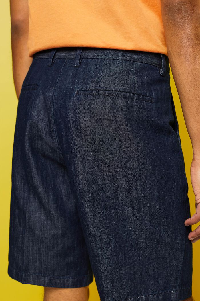Chino-Shorts im Jeans-Look, BLUE BLACK, detail image number 4