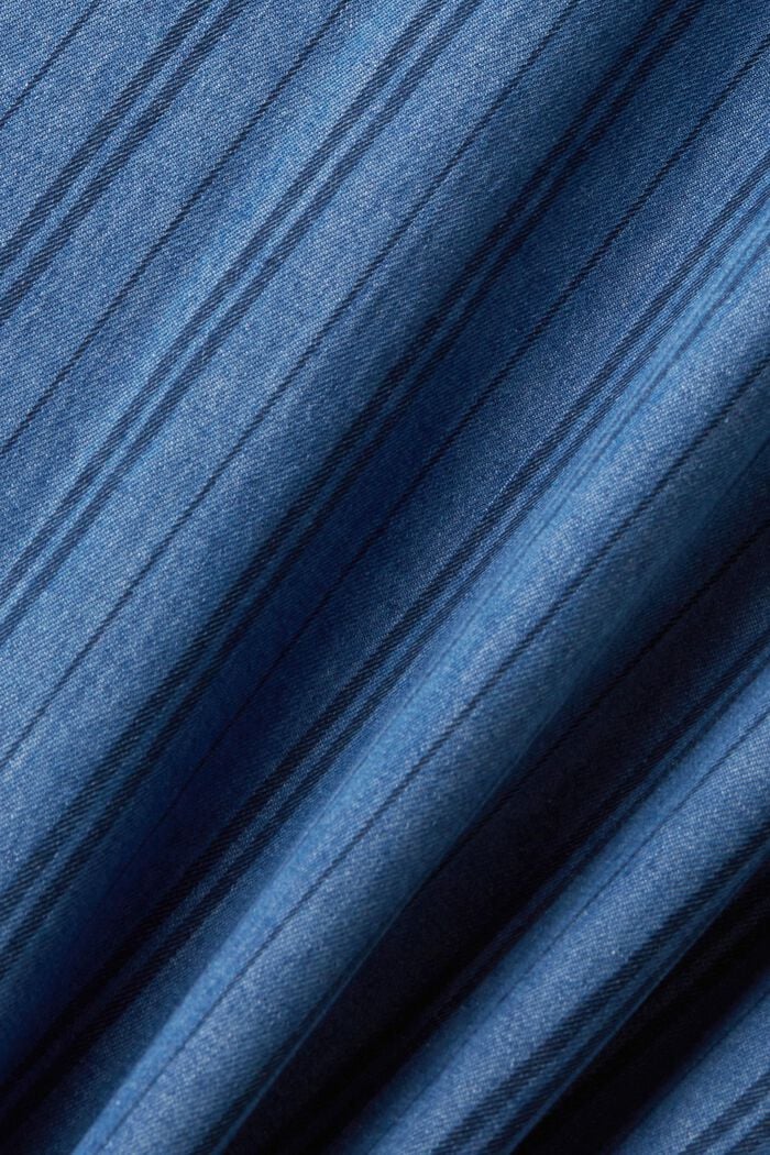 Schmal geschnittenes Jeanshemd mit Streifen, NAVY, detail image number 4