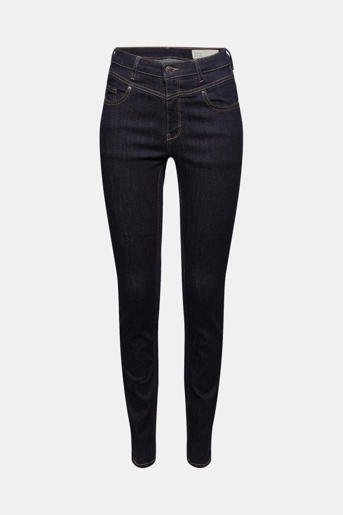 Shaping-Jeans mit hohem Bund, BLUE RINSE, detail image number 0
