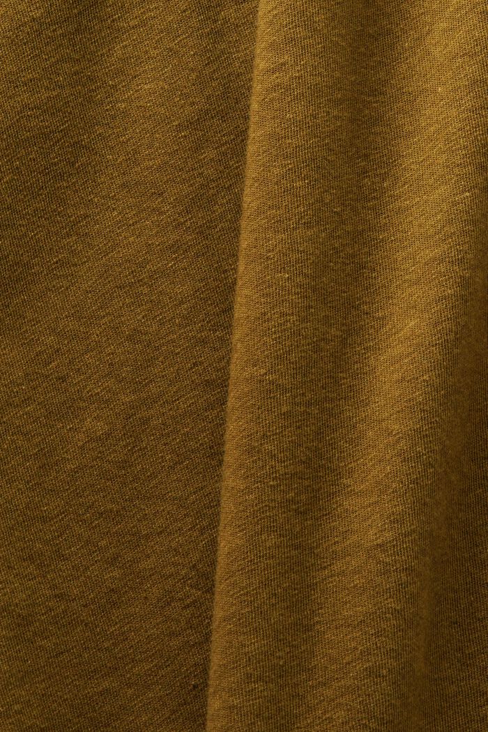 Poloshirt aus Baumwolle-Leinen-Mix, OLIVE, detail image number 4