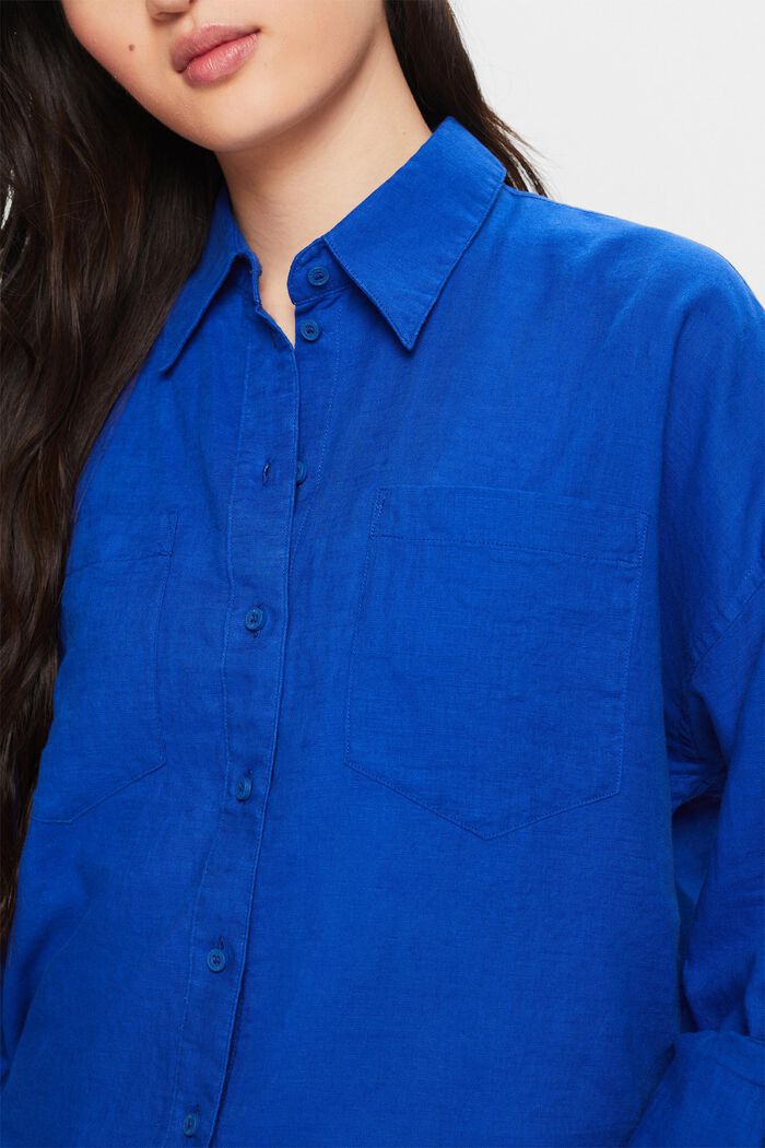 Blouses woven, BRIGHT BLUE, detail image number 3