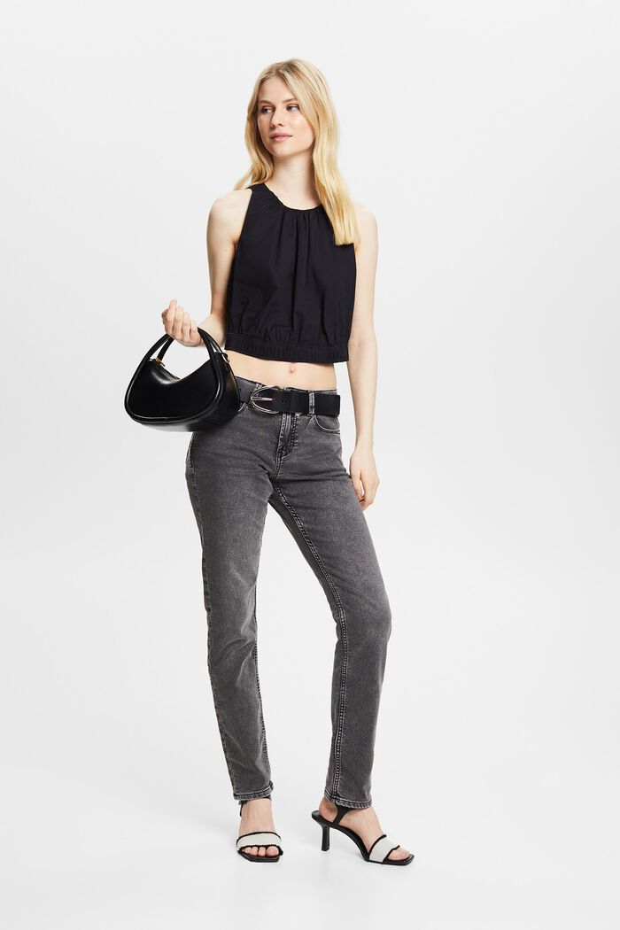 Elastische Slim-Fit Jeans, BLACK MEDIUM WASHED, detail image number 1