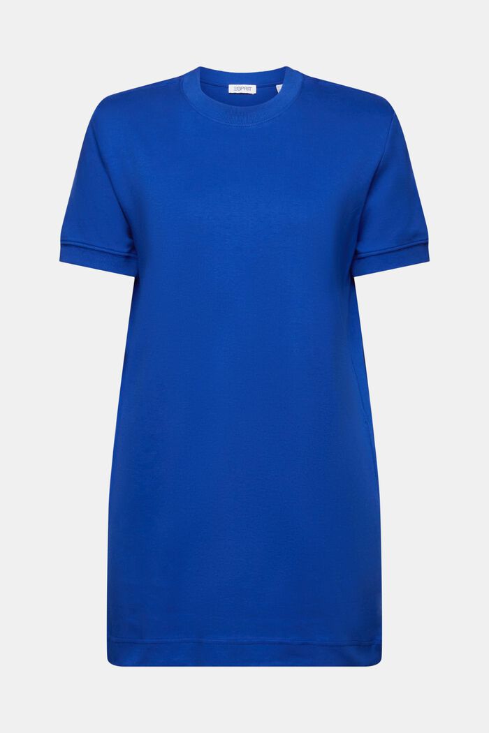 T-Shirt-Kleid aus Baumwolle mit Schulterpolster, BRIGHT BLUE, detail image number 5