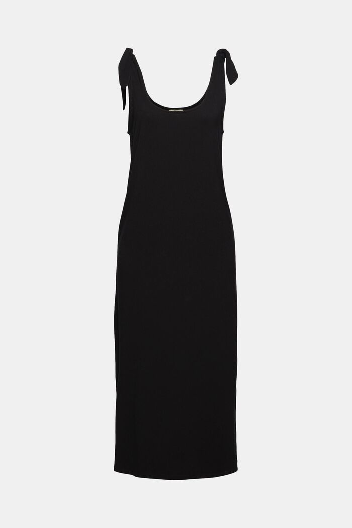 Jerseykleid mit Knoten, LENZING™ ECOVERO™, BLACK, detail image number 5