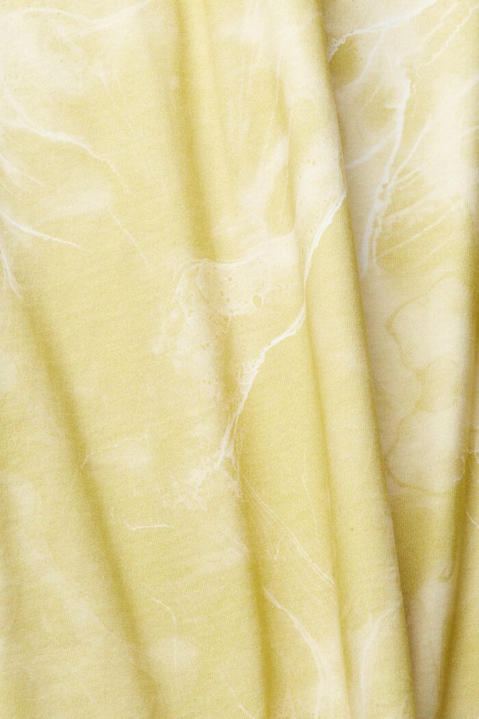 T-Shirt mit Marmormuster, LIME YELLOW, detail image number 5
