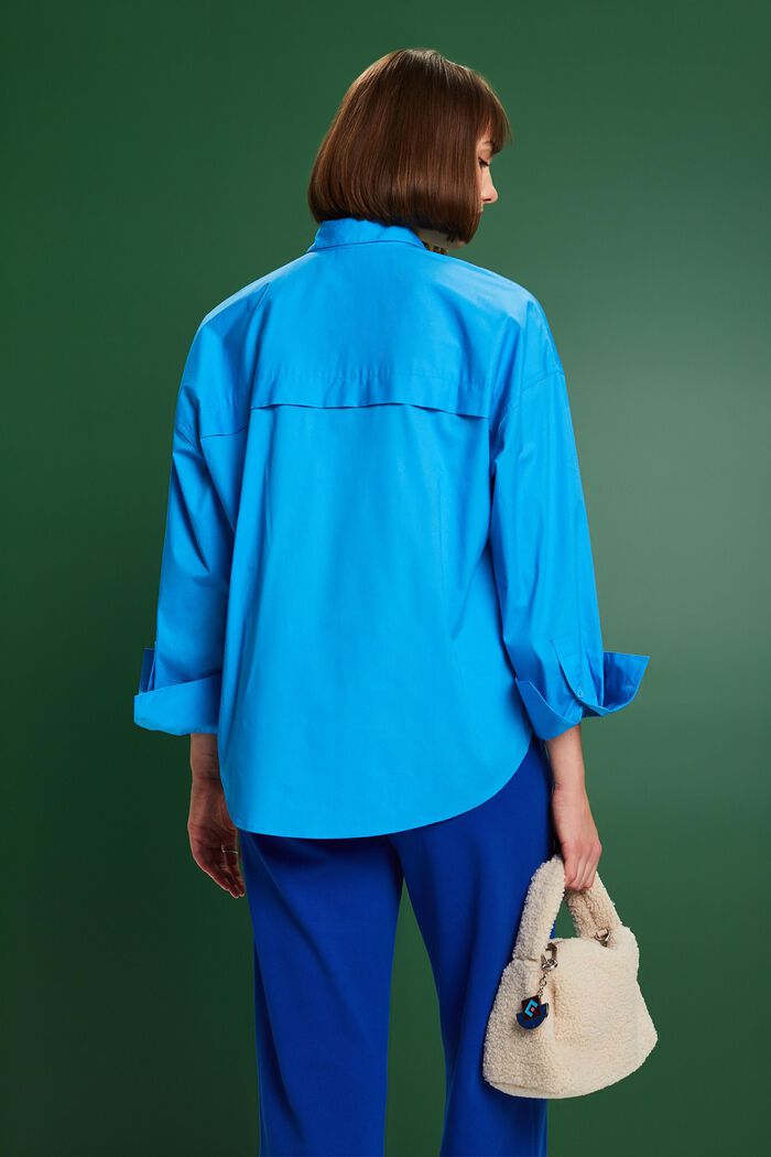 Hemd aus Baumwollpopeline, BLUE, detail image number 2