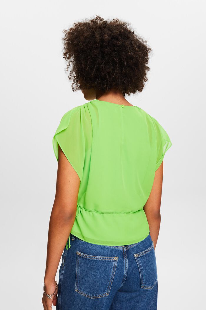 Chiffonbluse mit Tunnelzug, CITRUS GREEN, detail image number 2