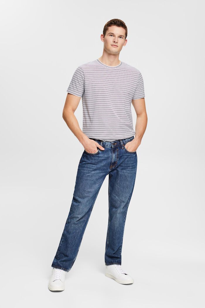 Jeans mit geradem Bein aus nachhaltiger Baumwolle, BLUE DARK WASHED, detail image number 5