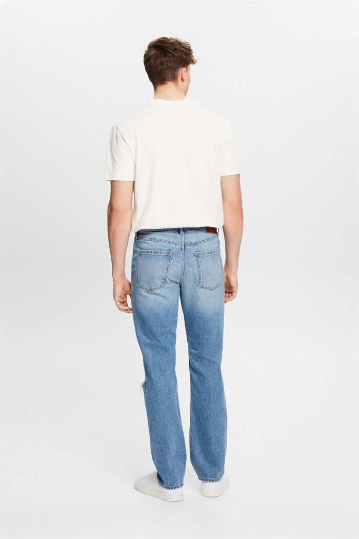 Jeans mit geradem Bein und mittlerer Bundhöhe, BLUE MEDIUM WASHED, detail image number 2