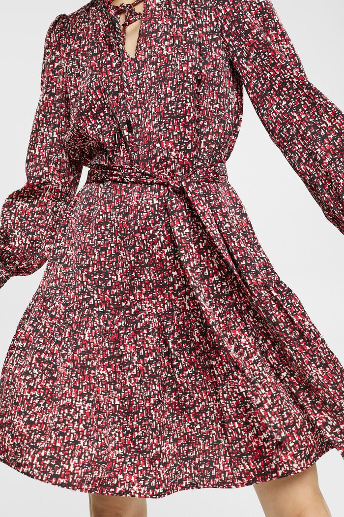 Gemustertes Kleid mit LENZING™ ECOVERO™, RED COLORWAY, detail image number 2