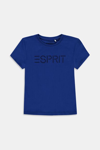 Logo-T-Shirt aus 100% Baumwolle, BRIGHT BLUE, overview