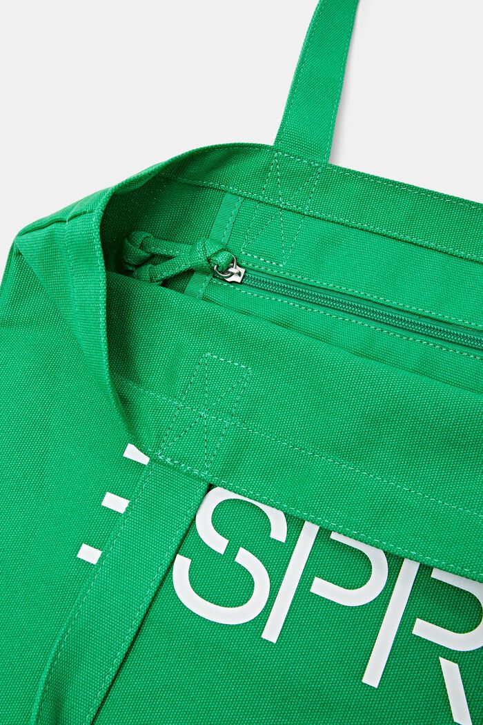Tote Bag aus Baumwolle mit Logodesign, GREEN, detail image number 3