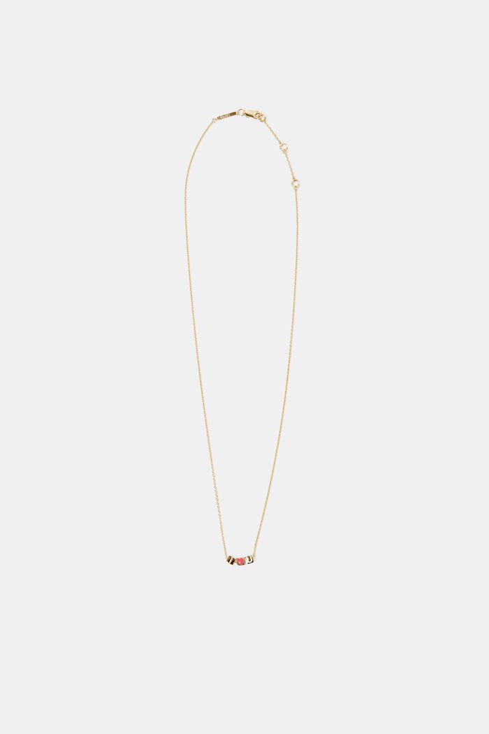 Halskette mit Liebesbotschaft-Anhängern, GOLD, detail image number 0