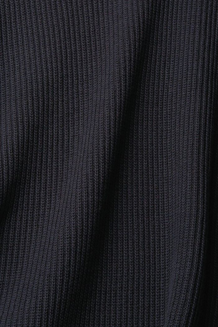 Pullover mit Stehkragen, 100 % Baumwolle, BLACK, detail image number 6