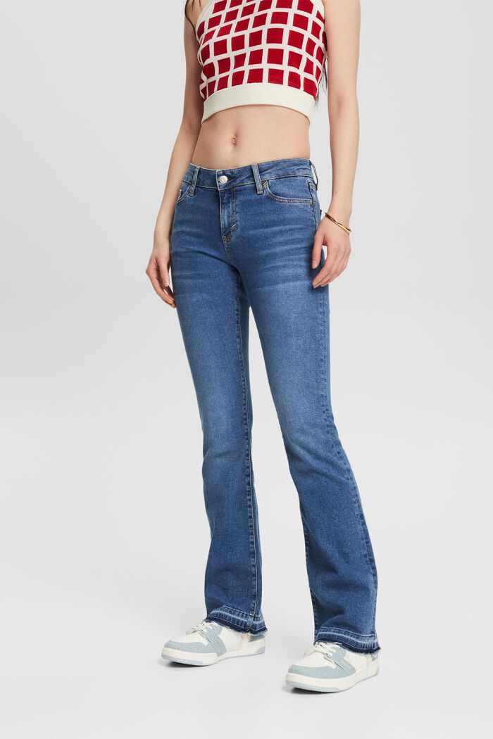 Bootcut Jeans mit mittelhohem Bund, BLUE MEDIUM WASHED, detail image number 0