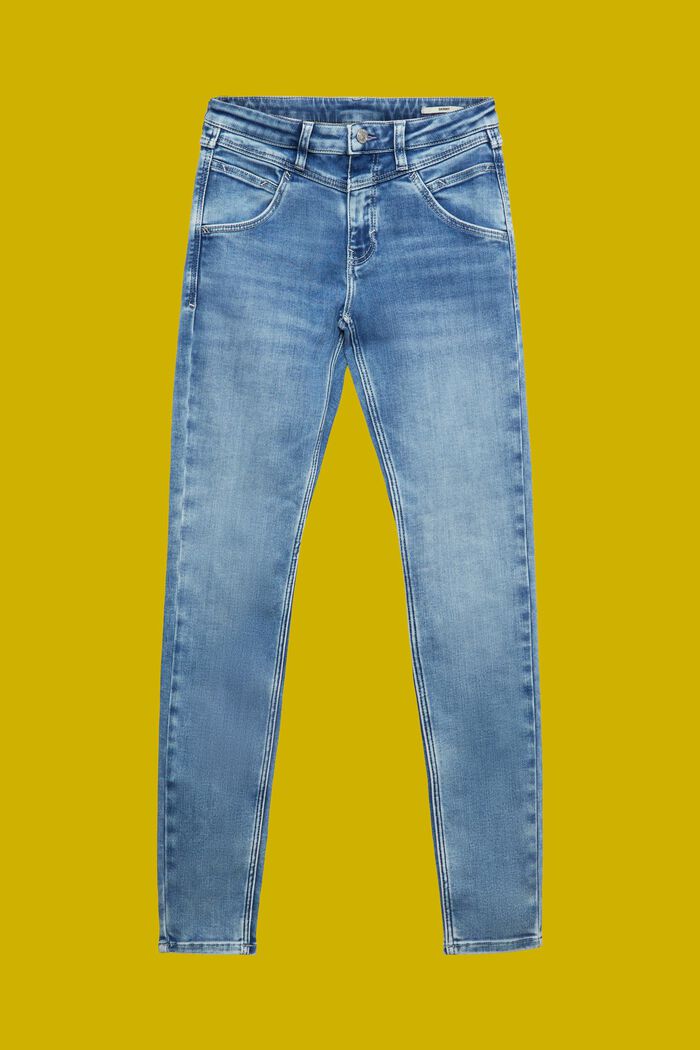 Skinny Jeans aus nachhaltiger Baumwolle, BLUE LIGHT WASHED, detail image number 5