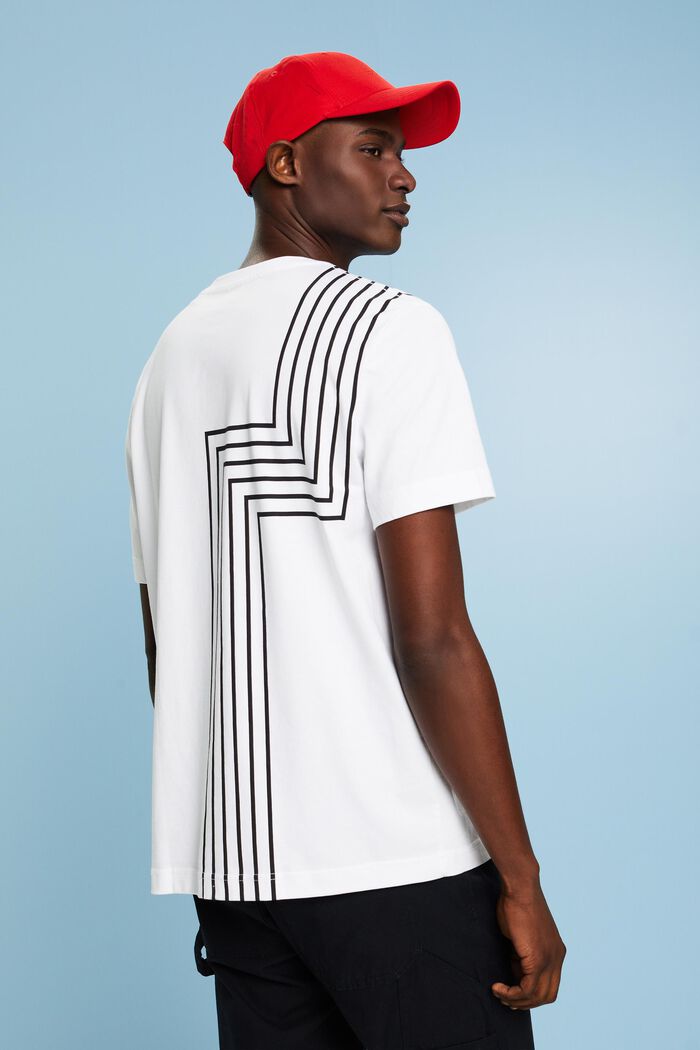 T-Shirt aus Pima-Baumwolle mit Print, WHITE, detail image number 2