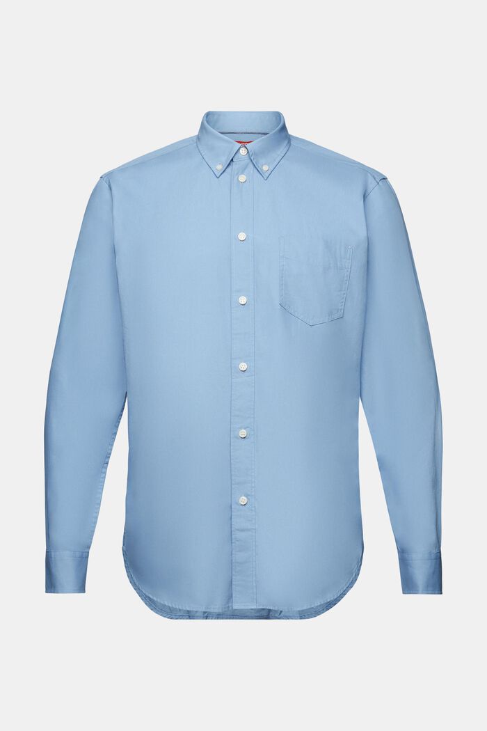 Button-Down-Hemd aus Popeline, 100 % Baumwolle, LIGHT BLUE, detail image number 7