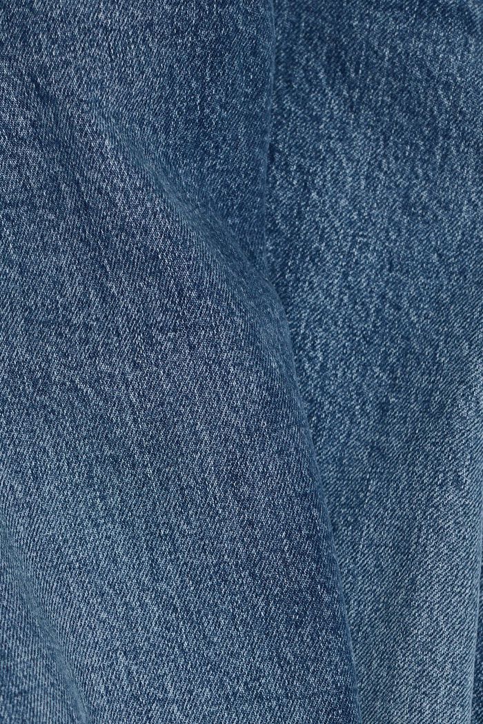 Gerade Jeans mit mittelhohem Bund, BLUE DARK WASHED, detail image number 6