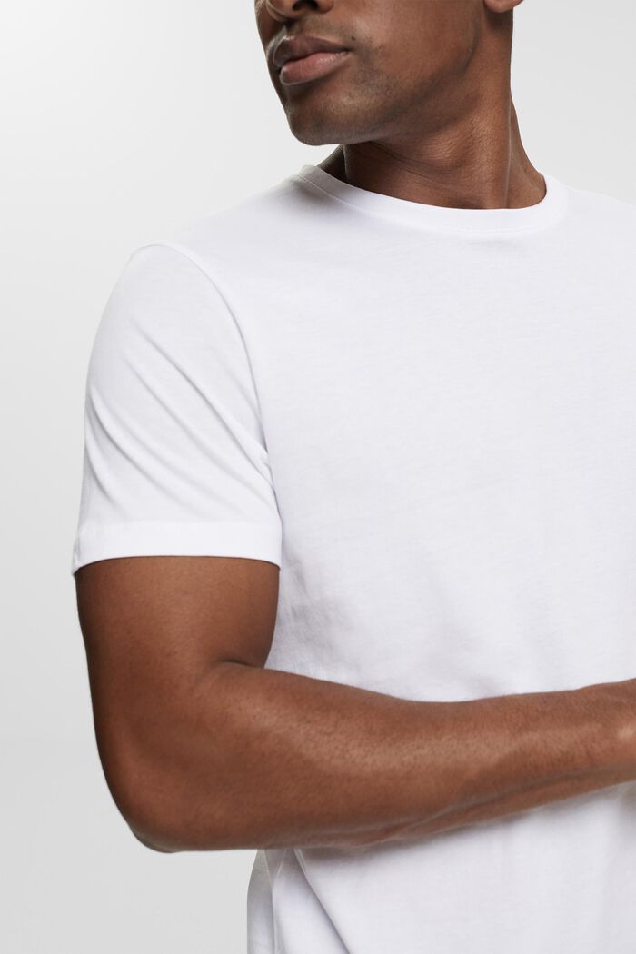 Jersey T-Shirt, 100% Baumwolle, WHITE, detail image number 0