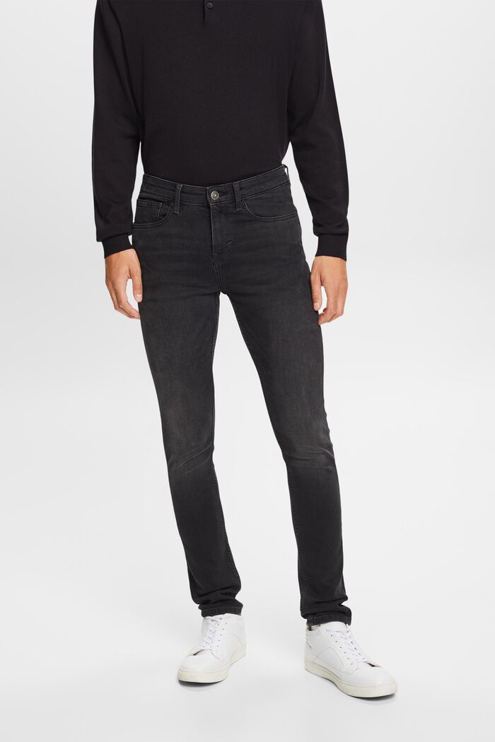 Recycelt: Skinny Jeans, BLACK DARK WASHED, detail image number 0