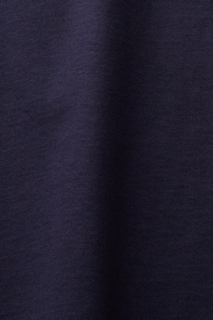 T-Shirt aus Pima-Baumwolle mit Rundhalsausschnitt, NAVY, detail image number 4
