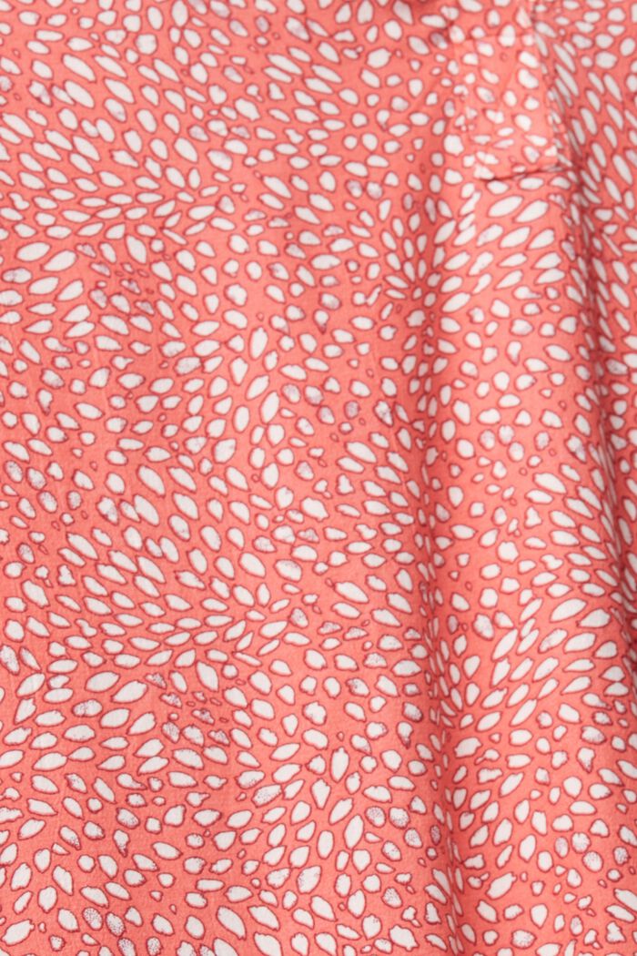 Gemusterte Bluse aus LENZING™ ECOVERO™, NEW CORAL, detail image number 1