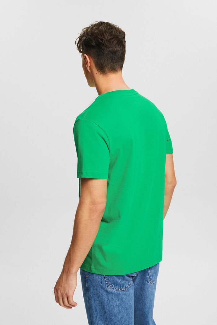 Jersey-T-Shirt mit Rundhalsausschnitt, NEW GREEN, detail image number 2