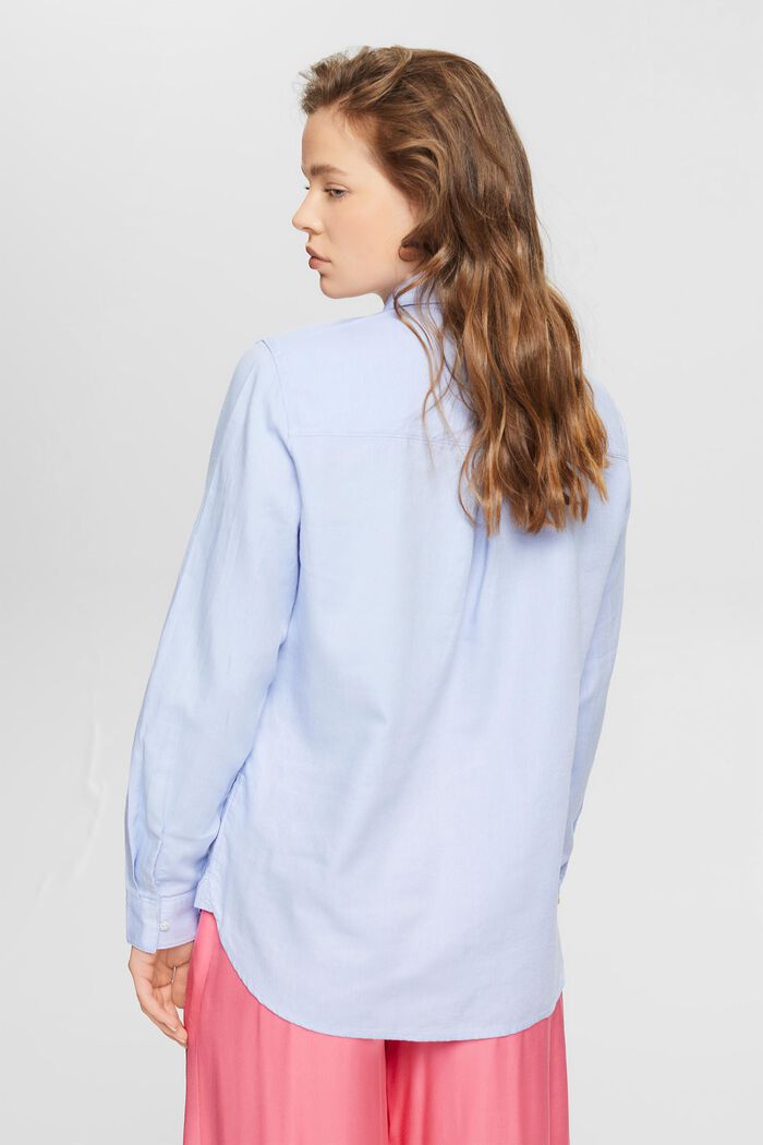Hemd-Bluse aus 100% Baumwolle, LIGHT BLUE, detail image number 3