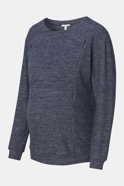 Langärmliges Zip-Sweatshirt mit Stillfunktion
