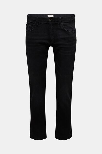 Stretch-Jeans mit Organic Cotton, BLACK DARK WASHED, overview
