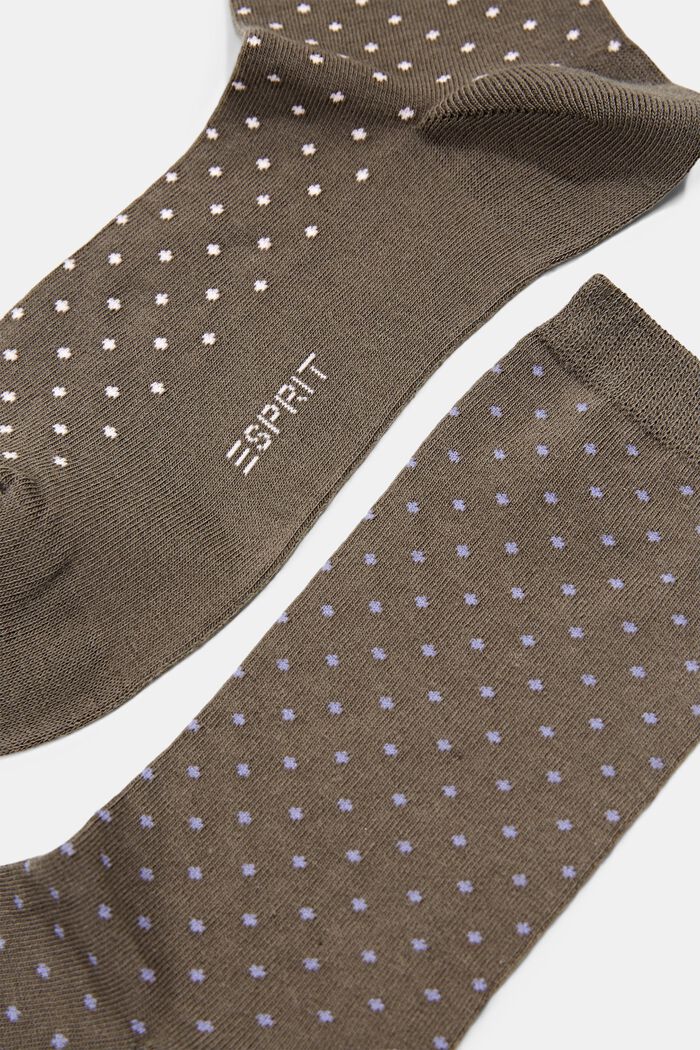2er-Set Socken mit Polka Dots, Bio-Baumwolle, MILITARY, detail image number 1