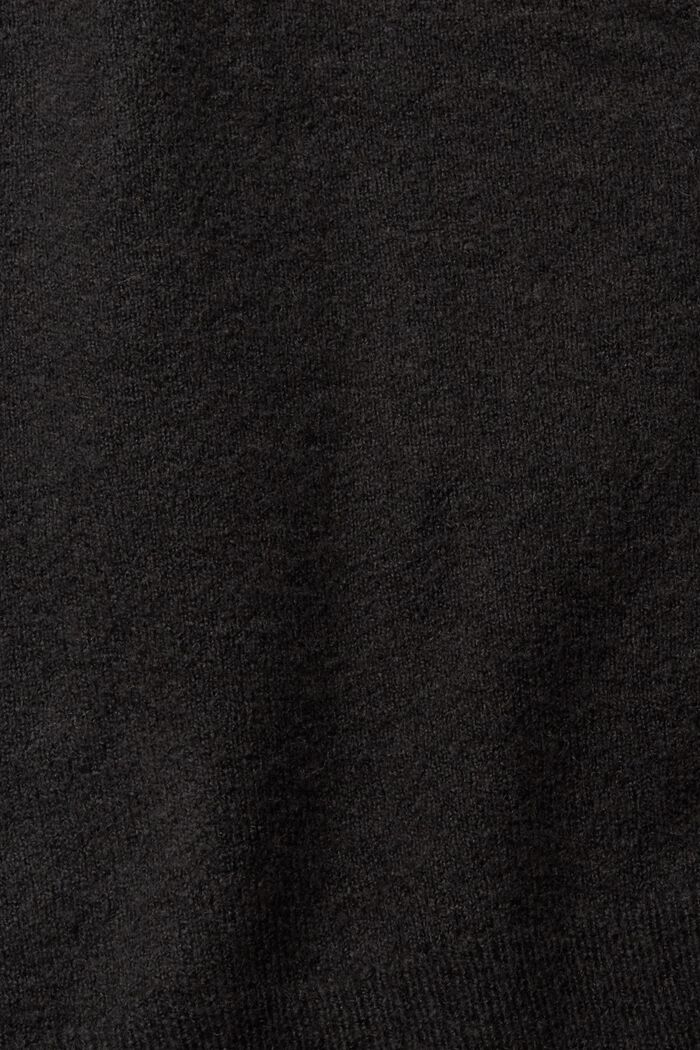 Mit Wolle: Cardigan mit V-Ausschnitt, BLACK, detail image number 1