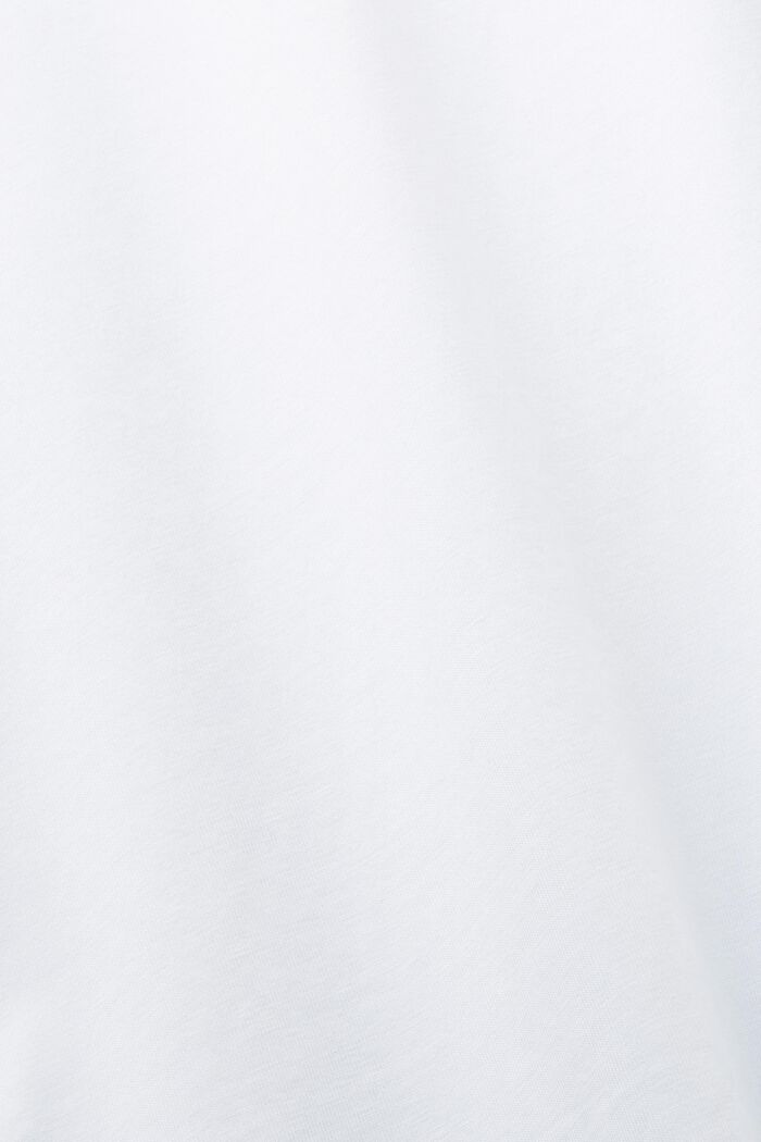 Baumwoll-T-Shirt mit Print auf der Brust, WHITE, detail image number 6