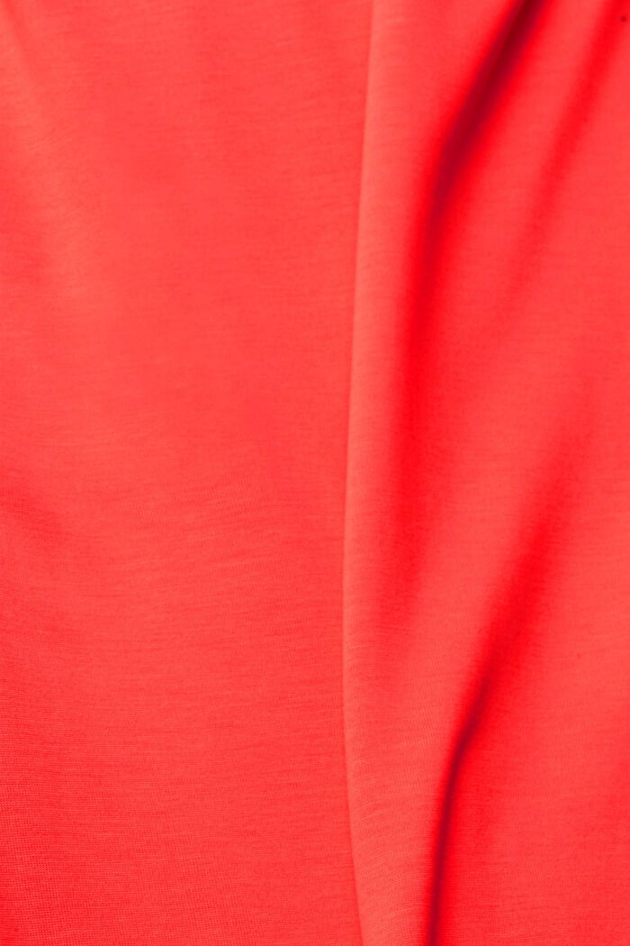 Aus TENCEL™: T-Shirt mit V-Ausschnitt, RED, detail image number 4