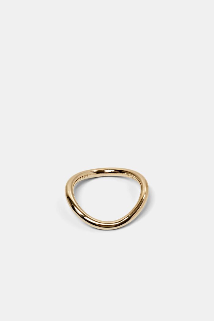 Goldfarbener Wellen-Ring, GOLD, detail image number 0