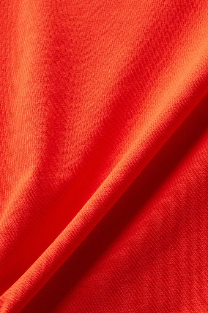 Jersey-T-Shirt mit Print vorne, RED, detail image number 4
