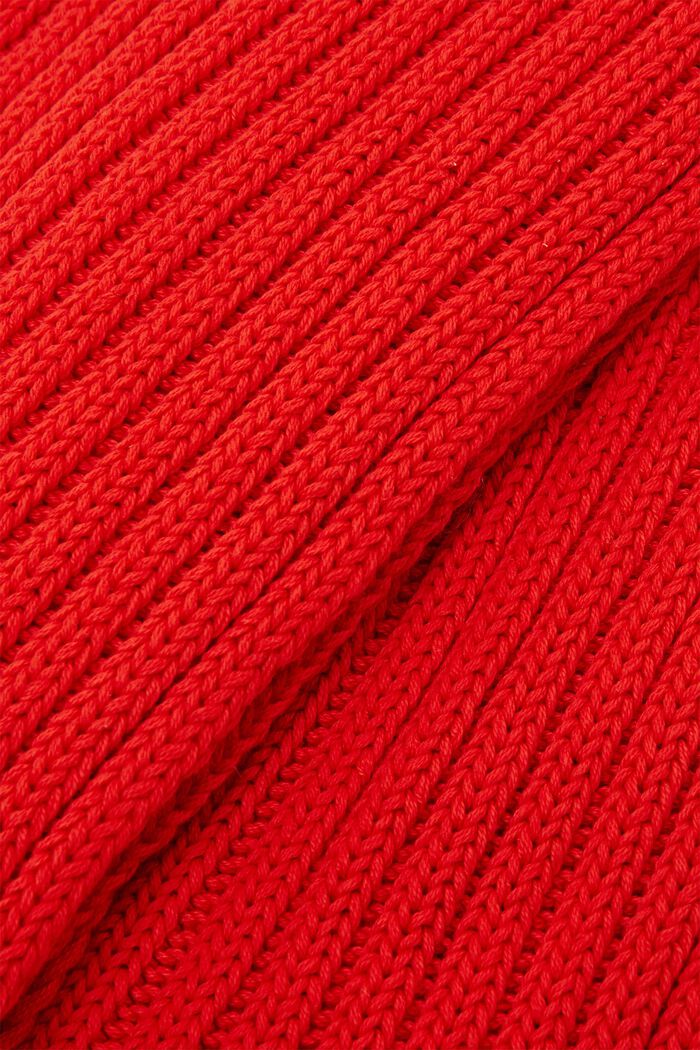 Loop-Schal aus Rippstrick, 100 % Baumwolle, ORANGE RED, detail image number 1