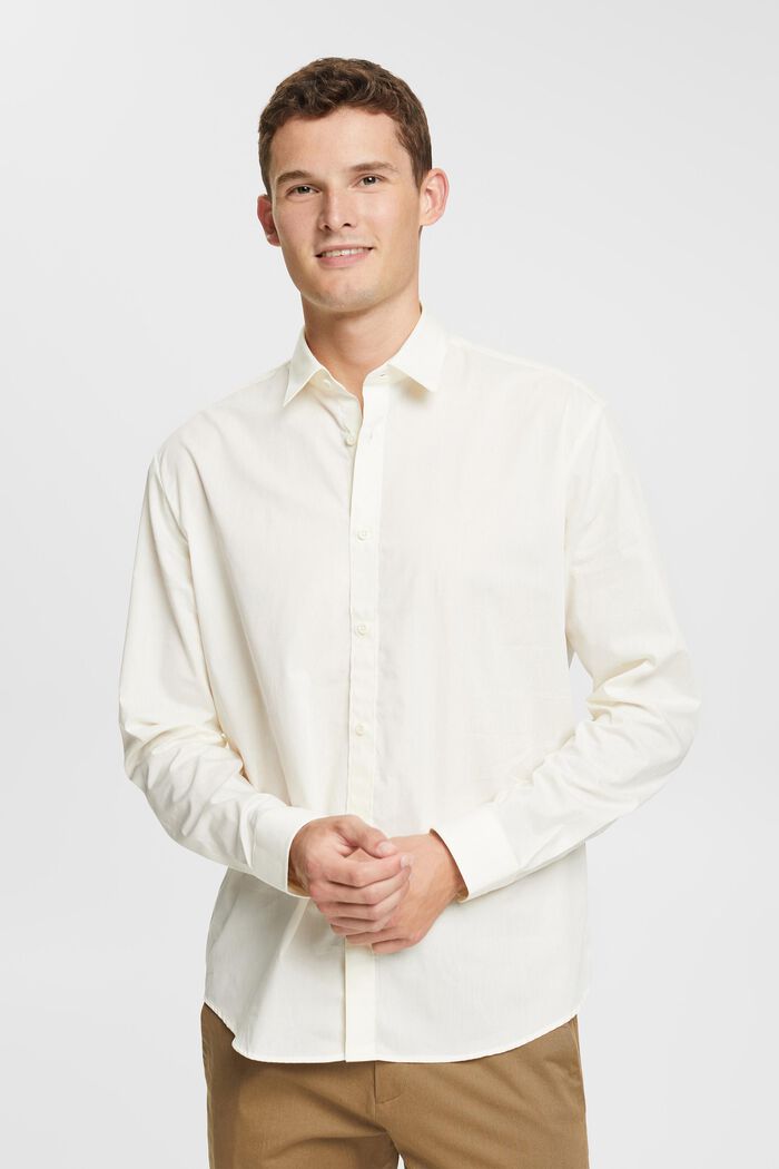 Nachhaltiges Baumwollhemd, OFF WHITE, detail image number 0